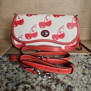 Coachtopia Cherry Print Wavy DINKY Bag